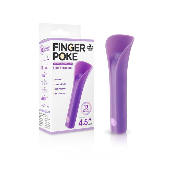 Finger Poke Purple 11.4cm Bullet Vibrator