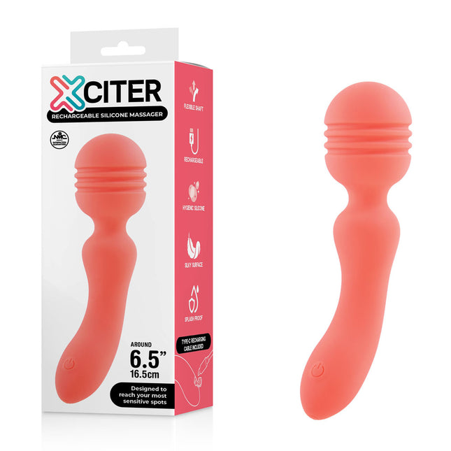 Xciter - Orange 16.5cm USB Rechargeable Massage Wand