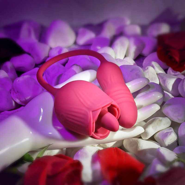 Female Hand holding Evolved WILD ROSE Vibrator