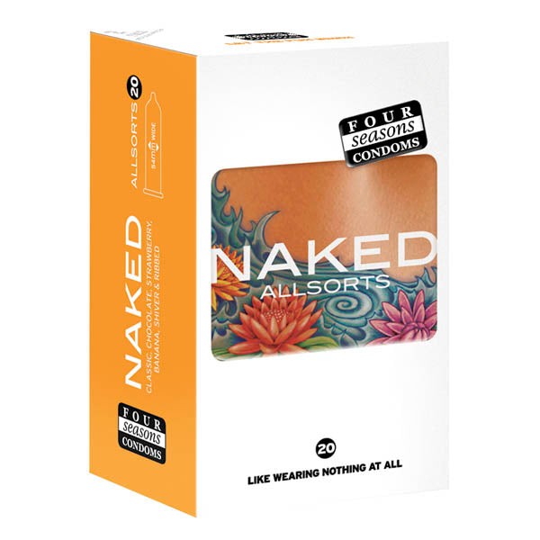 Four Seasons Naked Allsorts Ultra Thin Lubed Condoms 20pk