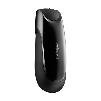 Front on View of Black Satisfyer Men Vibration Plus Masturbator with App Control