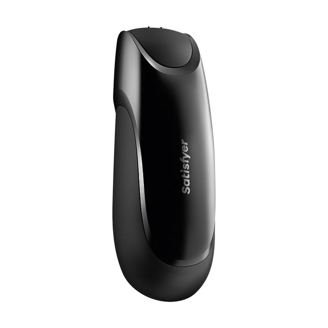 Front on View of Black Satisfyer Men Vibration Plus Masturbator with App Control