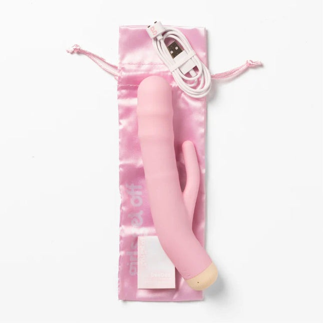 Girls Get Off DeeDee - Pink 19cm USB Rechargeable Thrusting Rabbit Vibrator