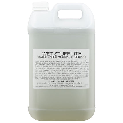 Wet Stuff Lite 5kg Bottle - Water Based Lubricant - 5kg Tube
