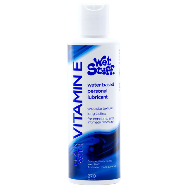 Wet Stuff Plain Disk Water Based Lubricant with Vitamin E - 270g Bottle
