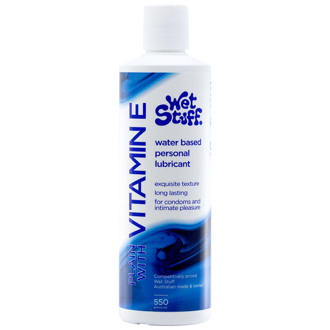 Wet Stuff Plain Disktop Water Based Lubricant with Vitamin E - 550g Bottle