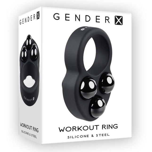 Gender X WORKOUT Black Weighted Cock Ring