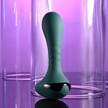 Gender X GOES ANYWHERE Green Egg Shaped Vibrator rear view