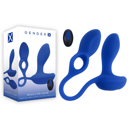 Gender X BACK FOR MORE - Dual Anal & Prostate Stimulator with Wireless Remote