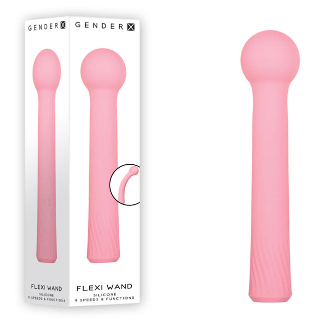 Gender X FLEXI WAND - Pink 16.6cm USB Rechargeable Vibrator