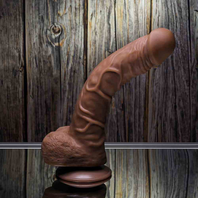 Gender X 10'' Flexskin True Feel Dark Realistic Dildo Flexible