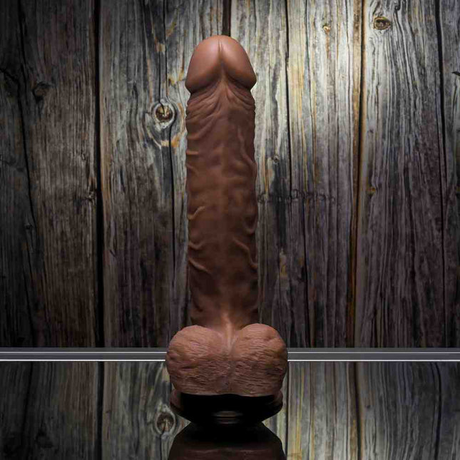 Gender X 10'' Flexskin True Feel Dark Realistic Dildo Front