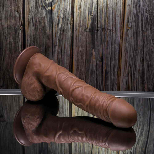 Gender X 10'' Flexskin True Feel Dark Realistic Dildo Suction Cup