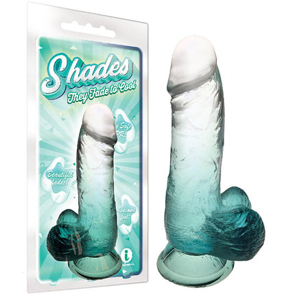 Shades 6 Inch Jelly TPR Emerald Dildo with Case