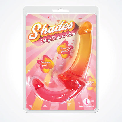 Shades 9.5 Inch Pink/Orange Strapless Double Dildo