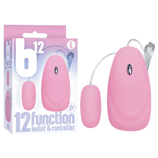 The 9's B12 Pink 12-Function Bullet Vibrator