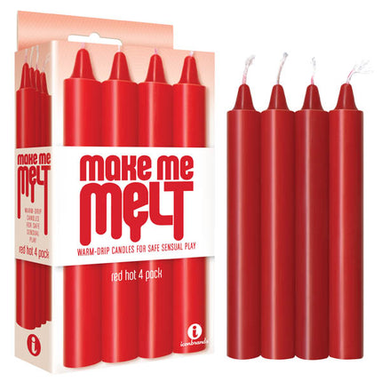 Make Me Melt Red Hot Drip Candles - 4 Pack