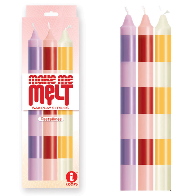 Make Me Melt Pastellines Coloured Drip Candles - 3 Pack