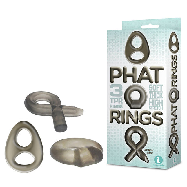 The 9's Phat Smoke Cock Rings - Set of 3