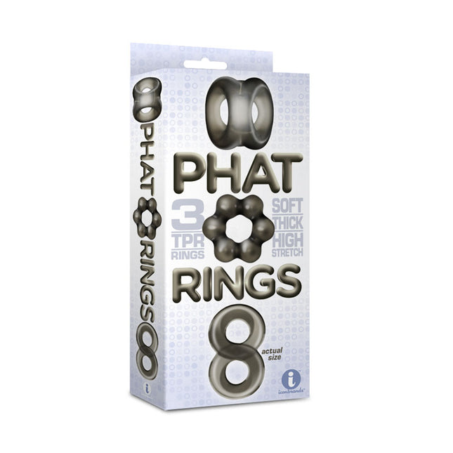 The 9's Phat Smoke Cock Rings - Set of 3