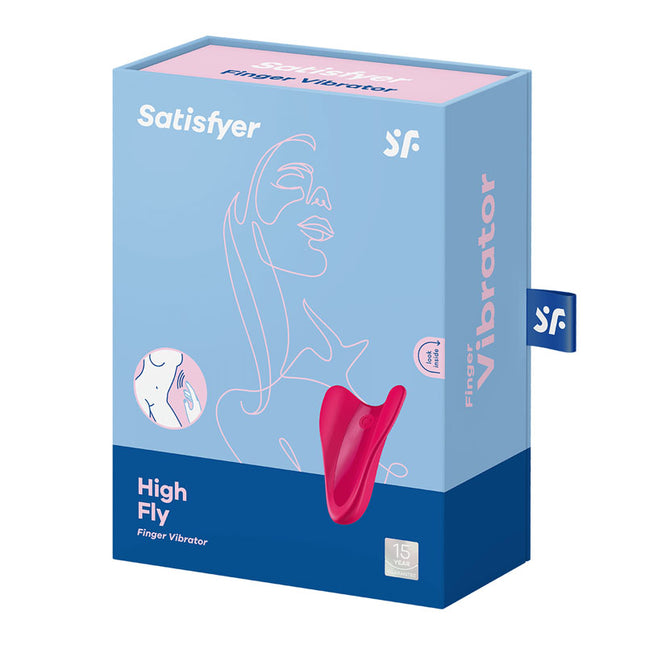 Satisfyer High Fly Red Finger Vibrator Case