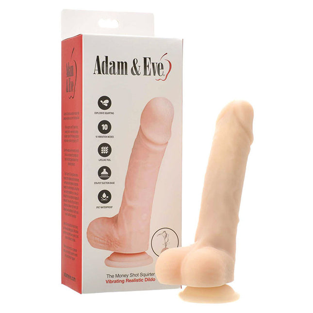 Adam & Eve THE MONEY SHOT SQUIRTER - Flesh 8 Inch Squirting Dong