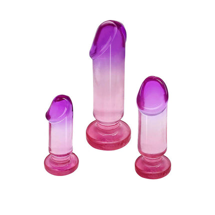 Adam & Eve SUNSET DREAMS Anal Training Kit - Pink/Purple Butt Plugs Set of 3