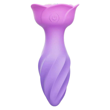 Adam & Eve ROTATING ROSE PLUG - Pink 12 cm Jeweled Anal Vibrator