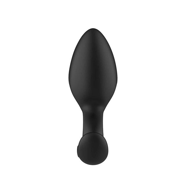 Adam & Eve OMEGA Black 10cm Vibrating Butt Plug with Remote
