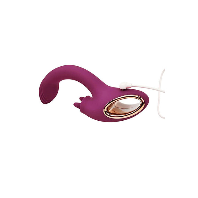 Adam & Eve Rose Gold 8.6" Clit Tickler Rabbit Vibrator