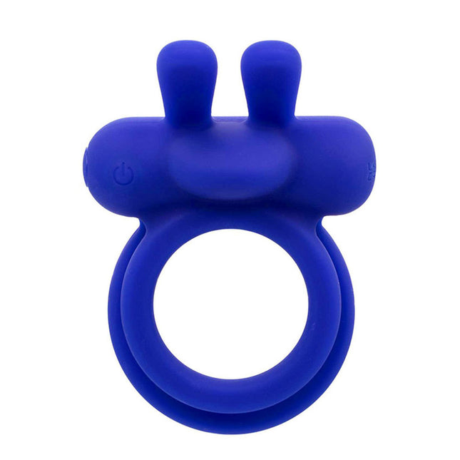 Adam & Eve ROCKIN RABBIT 2.0 - Blue USB Vibrating Cock Ring with Wireless Remote