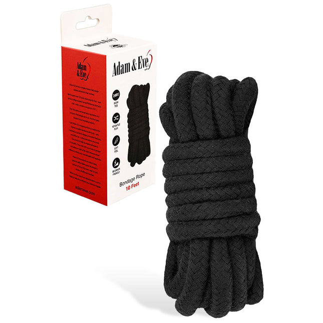 Adam & Eve BONDAGE ROPE - 3 metre (10 feet) - Black