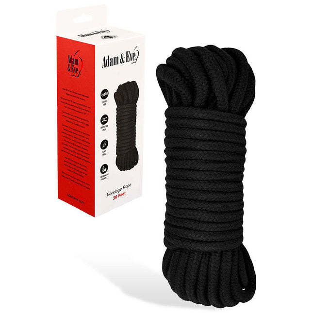 Adam & Eve BONDAGE ROPE - 9 metre (30 feet) - Black