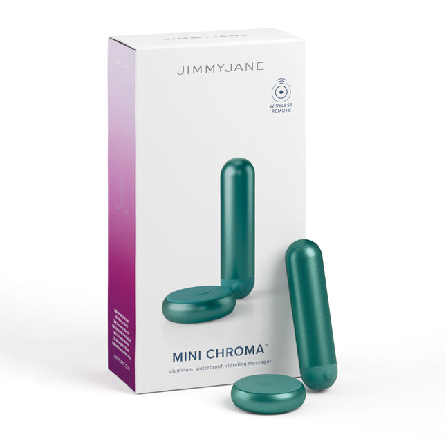 JimmyJane Mini Chroma Teal 7.8cm Bullet Vibrator with Wireless Remote