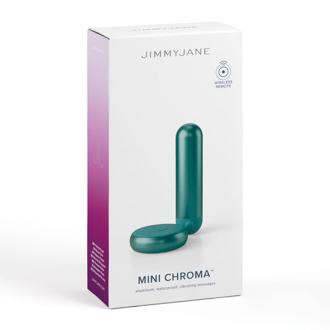 JimmyJane Mini Chroma Teal 7.8cm Bullet Vibrator with Wireless Remote