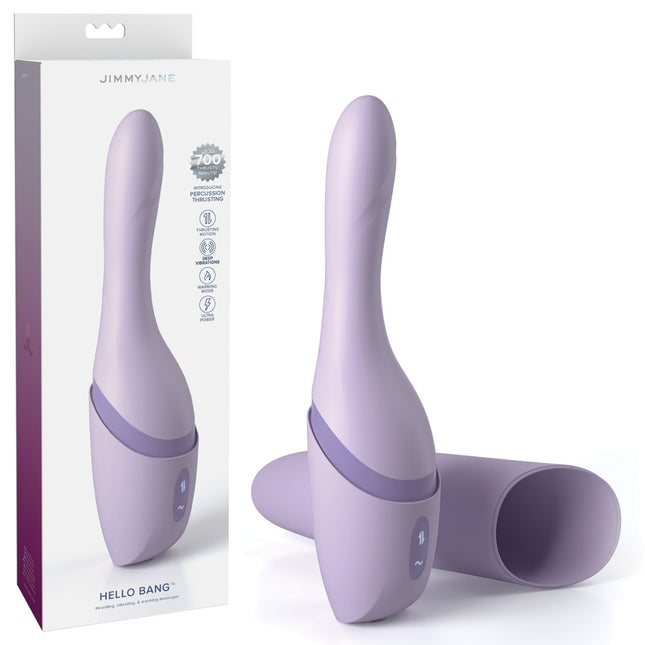JimmyJane Hello Bang Purple Thrusting Vibrator