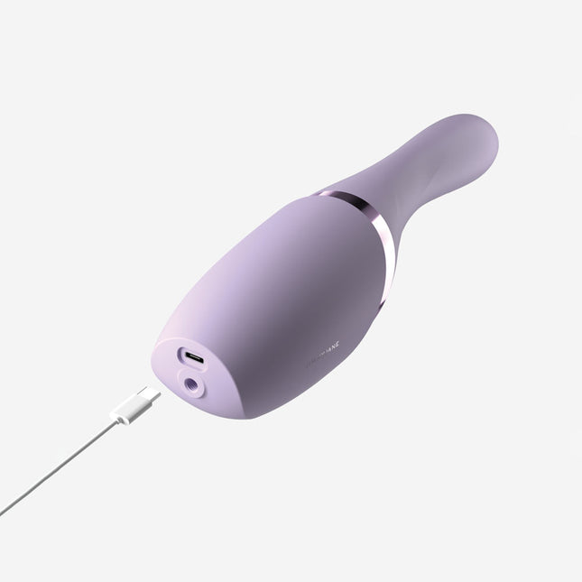 JimmyJane Hello Bang Purple Thrusting Vibrator Charging