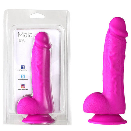 Maia Josi 8 Inch Purple dildo with Case Front View