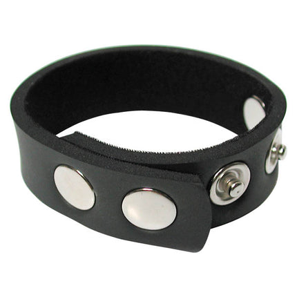 KinkLab 5-Snap Neoprene Black Adjustable Cock Ring