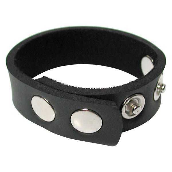 KinkLab 5-Snap Neoprene Black Adjustable Cock Ring