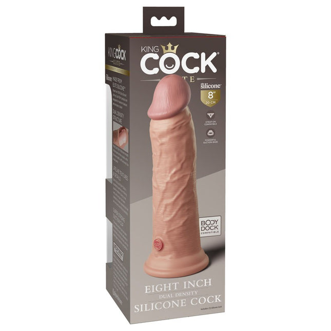 King Cock Elite Flesh 8'' Dual Density Realistic Dildo Rear Box