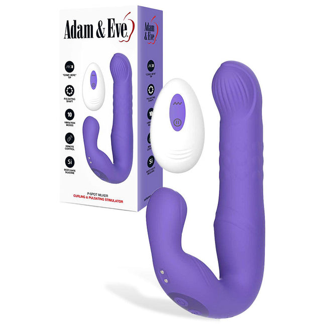 Adam & Eve P-SPOT MILKER - Purple Curling & Pulsating Prostate Massager