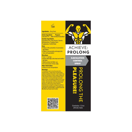 Achieve: Prolong Ejaculation Control Spray for Men - 29ml Spray