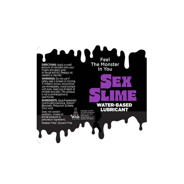 Sex Slime Purple Water Based Lubricant - 60ml Bottle