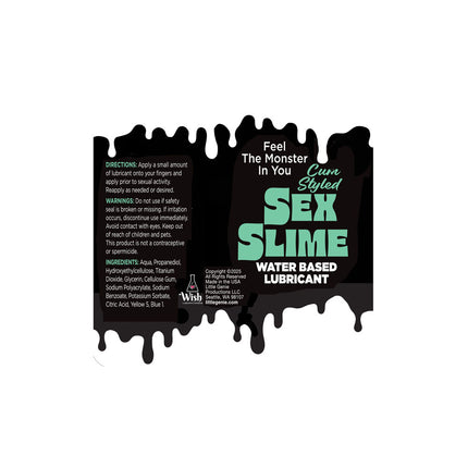 Sex Slime Green Cum Style Water Based Lubricant - 120ml Bottle