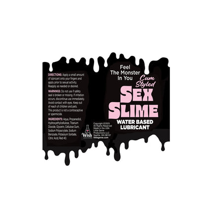 Sex Slime Pink Cum Style Water Based Lubricant - 120ml Bottle