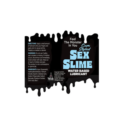 Sex Slime Blue Cum Style Water Based Lubricant - 60ml Bottle
