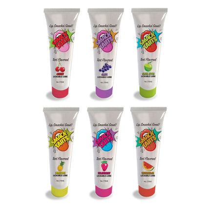 6 flavoured bottles of Smack Tarts Flavoured Lubricant – 120ml Tube