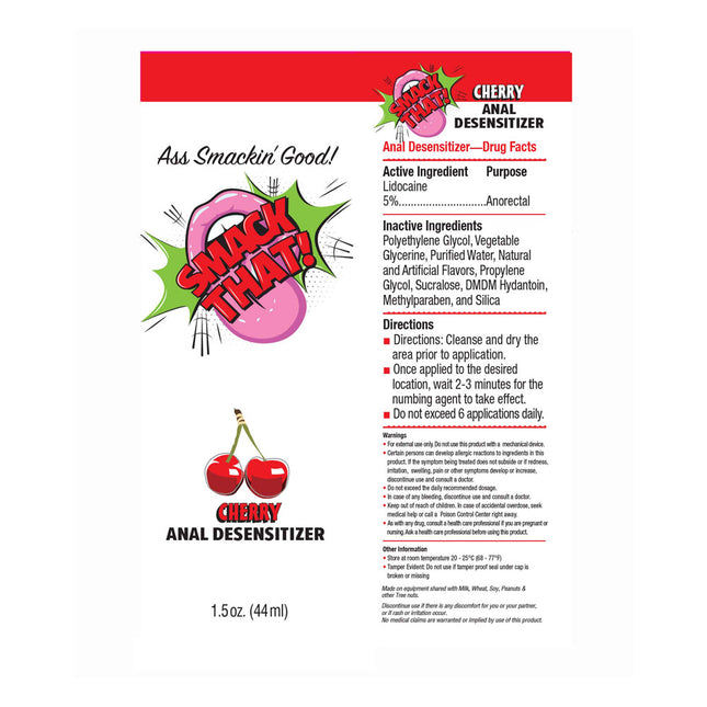 Smack That! Anal Desensitiser Cherry Flavoured - 44 ml Tube