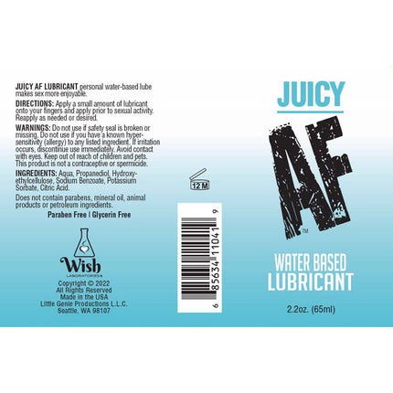 Juicy AF Water Based Lubricant - 59ml Bottle